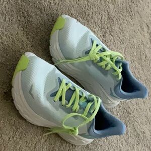 Light Blue and Lime Green Athletic Shoes
